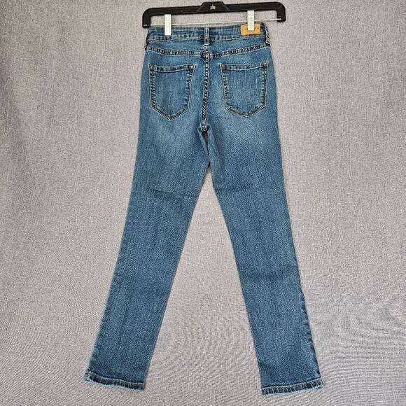 Aeropostale Floral Embroidered Blue Denim Jeans – Boho Y2K Vibe, Size 0 - Picture 8 of 11